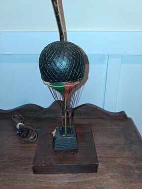 Antique Hot Air Balloon Lamp Steampunk Wooden